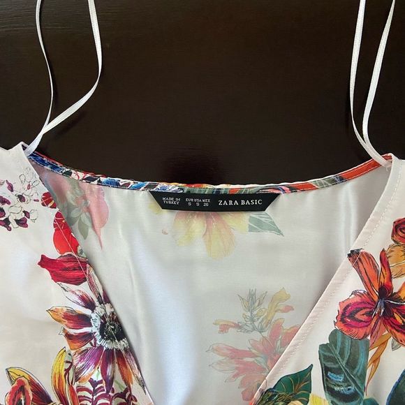 ZARA Kimono Floral Maxi Dress Boho Festival Vacation Beachwear Size Small - Picture 9 of 12